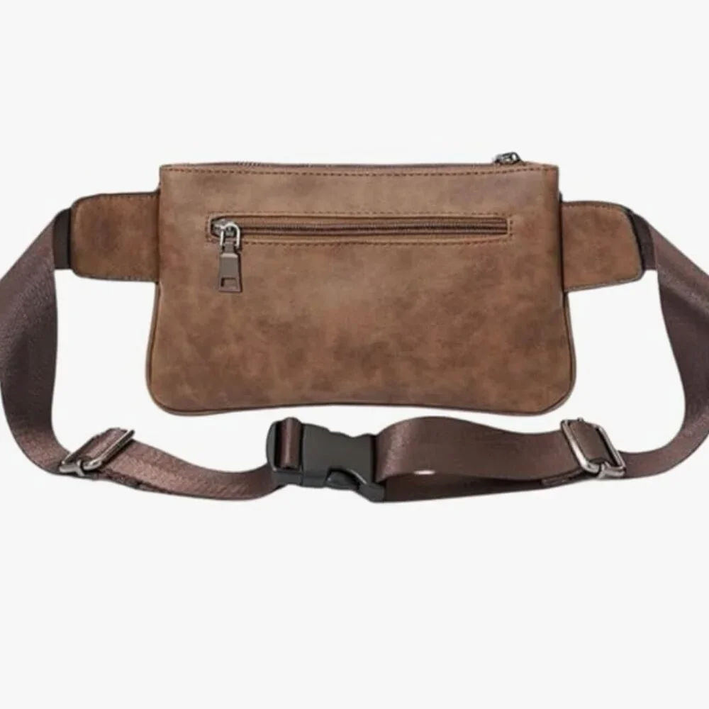 Cross body Bags for Men Leather Sling Bag Casual Daypacks , Brown